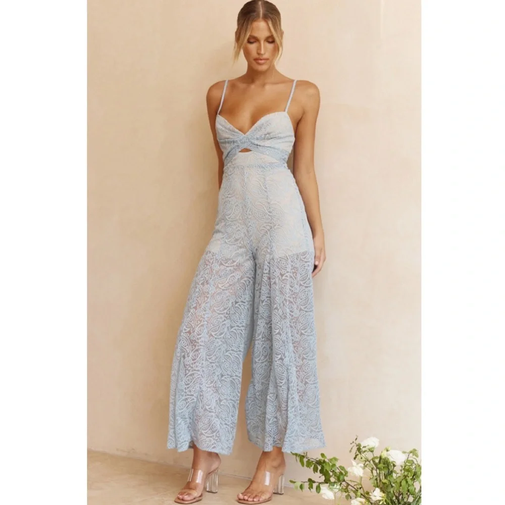 Hello Molly | Crochet Jumpsuit - Picture 3 of 10